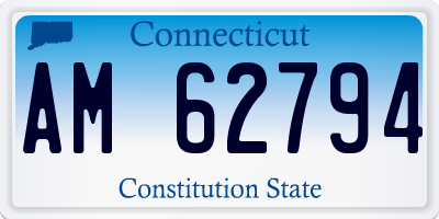 CT license plate AM62794