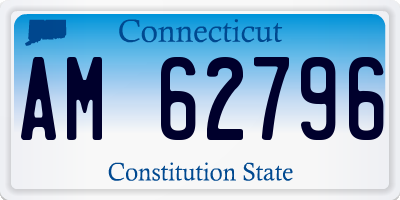 CT license plate AM62796