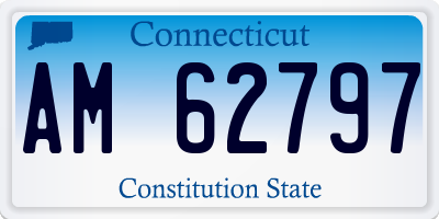 CT license plate AM62797