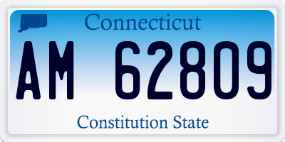 CT license plate AM62809