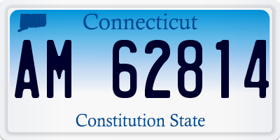 CT license plate AM62814