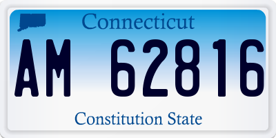 CT license plate AM62816