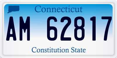 CT license plate AM62817