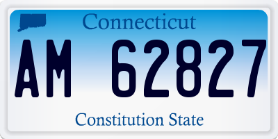 CT license plate AM62827