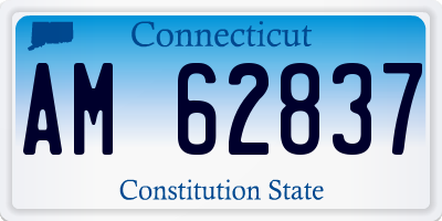 CT license plate AM62837