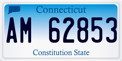 CT license plate AM62853