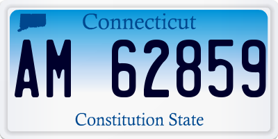 CT license plate AM62859