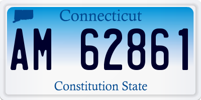 CT license plate AM62861