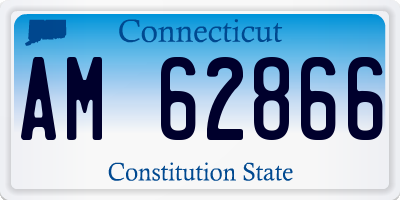 CT license plate AM62866