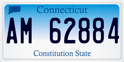 CT license plate AM62884