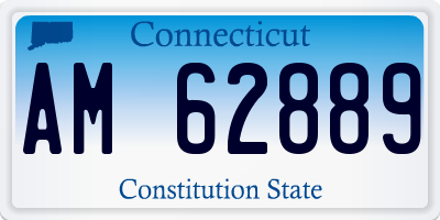 CT license plate AM62889