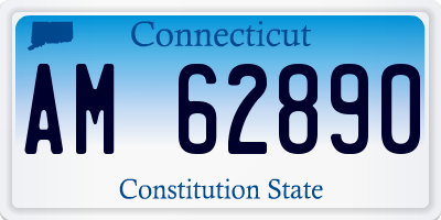 CT license plate AM62890