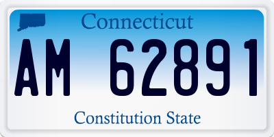 CT license plate AM62891