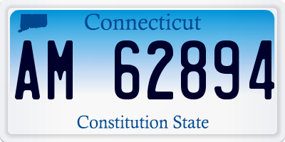 CT license plate AM62894