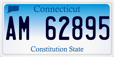 CT license plate AM62895