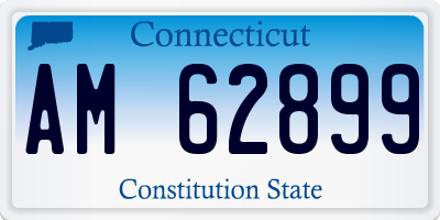 CT license plate AM62899