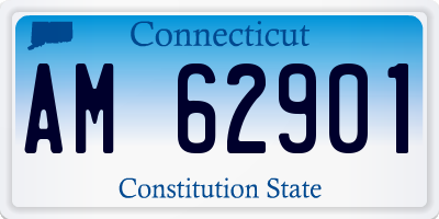 CT license plate AM62901