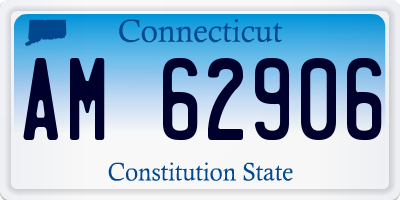 CT license plate AM62906