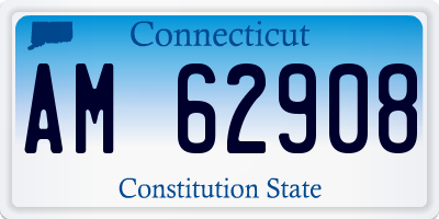 CT license plate AM62908