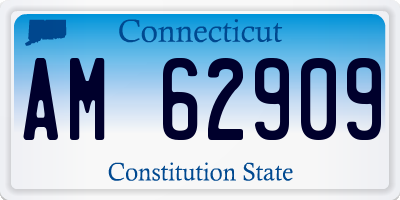 CT license plate AM62909