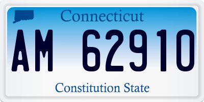 CT license plate AM62910