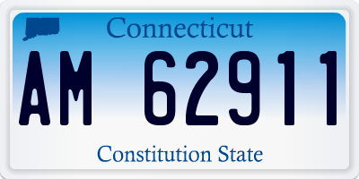 CT license plate AM62911