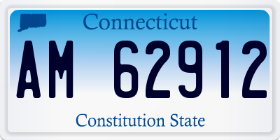 CT license plate AM62912