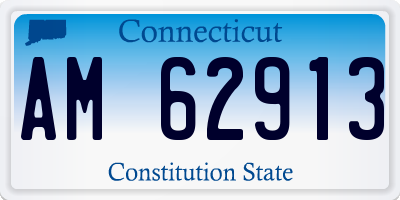 CT license plate AM62913