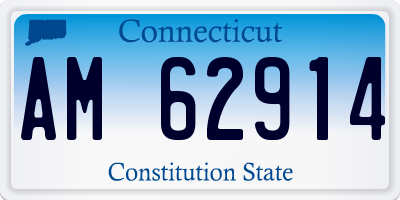 CT license plate AM62914