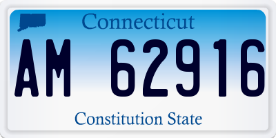 CT license plate AM62916