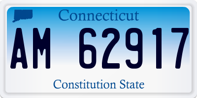 CT license plate AM62917