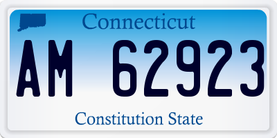 CT license plate AM62923
