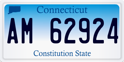 CT license plate AM62924