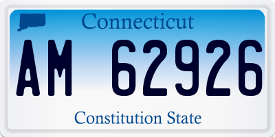 CT license plate AM62926