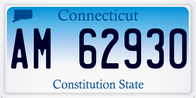 CT license plate AM62930