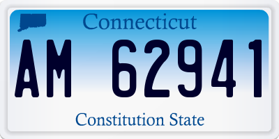 CT license plate AM62941
