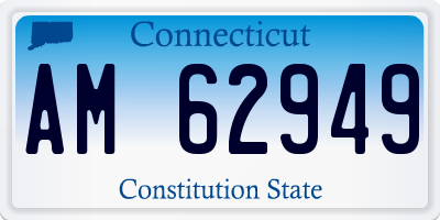 CT license plate AM62949