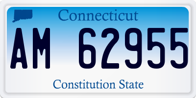 CT license plate AM62955