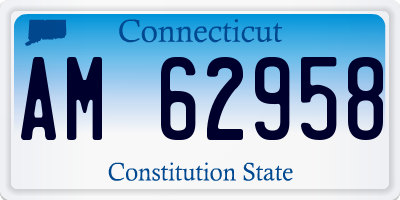 CT license plate AM62958