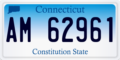 CT license plate AM62961