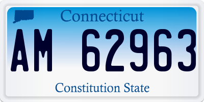 CT license plate AM62963