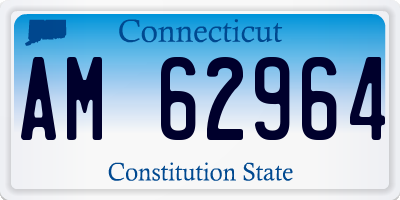 CT license plate AM62964