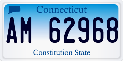 CT license plate AM62968