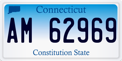 CT license plate AM62969