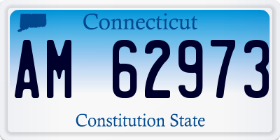 CT license plate AM62973
