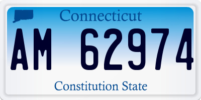 CT license plate AM62974