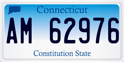 CT license plate AM62976