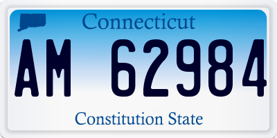 CT license plate AM62984