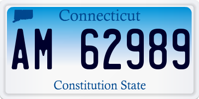 CT license plate AM62989