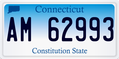 CT license plate AM62993